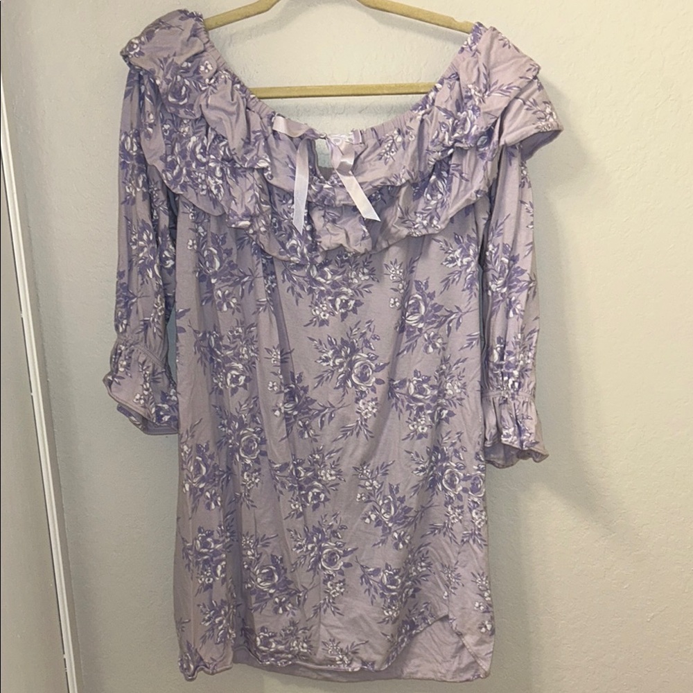 Vintage Victoria Secret Lavender Floral Nightgown
